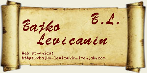 Bajko Levičanin vizit kartica